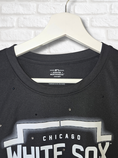 Chicago White Sox Ruffle Crop Top - Small