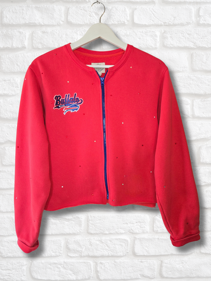 Buffalo Bills Crop Zip-Up Sweatshirt