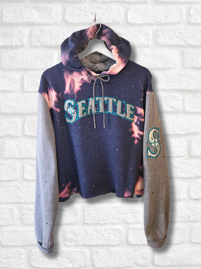 Seattle Mariners Crop Hoodie