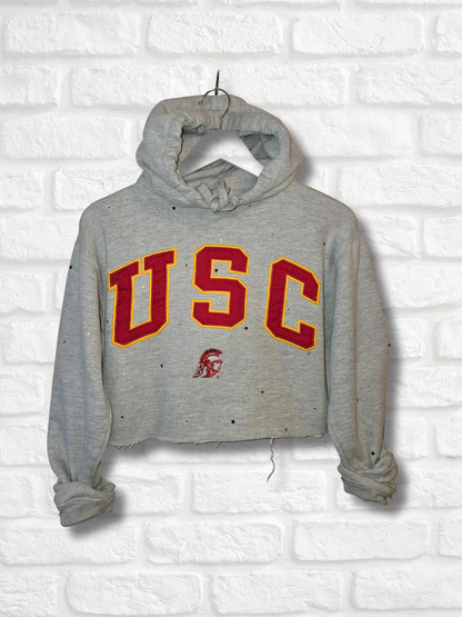 USC Trojans Crop Hoodie