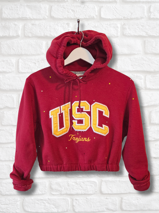 USC Trojans Crop Hoodie