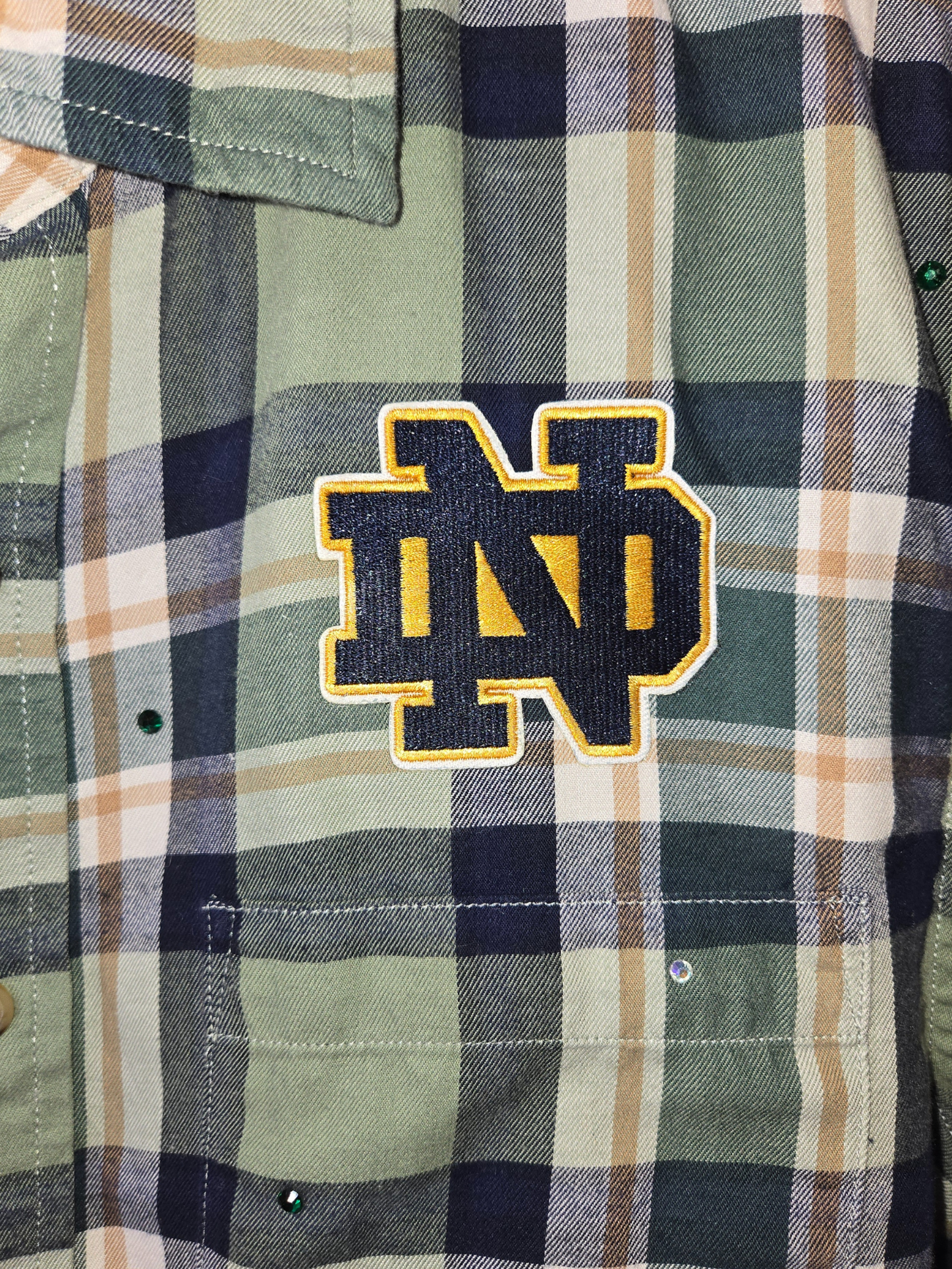 Notre Dame Crop Flannel