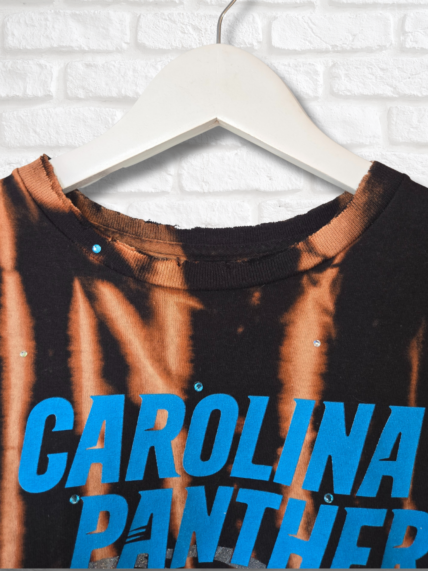 Carolina Panthers Long Sleeve Crop Top