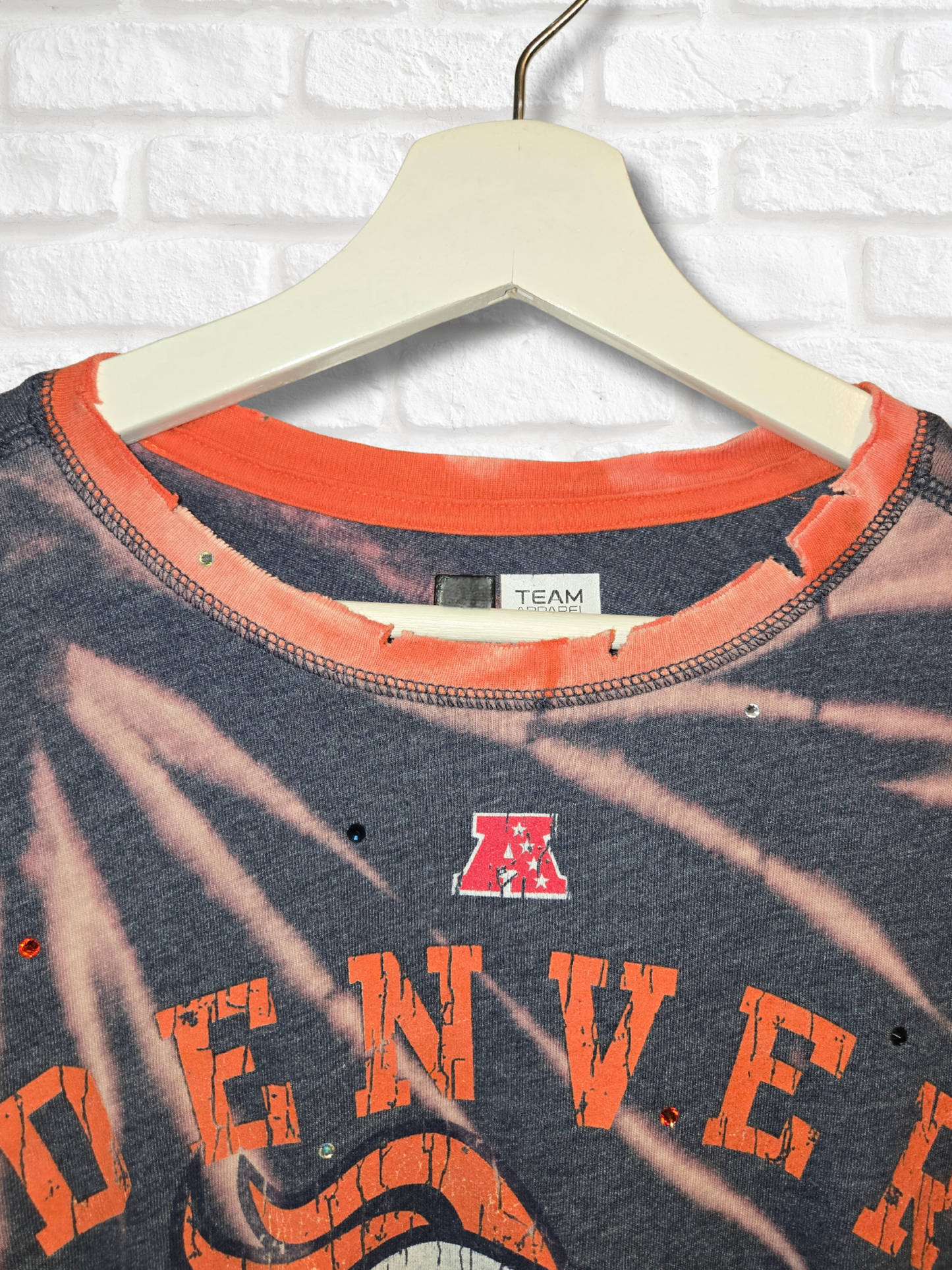 Denver Broncos Long Sleeve Crop Top