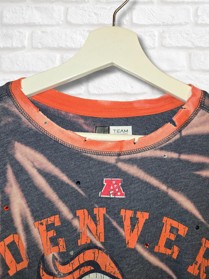 Denver Broncos Long Sleeve Crop Top