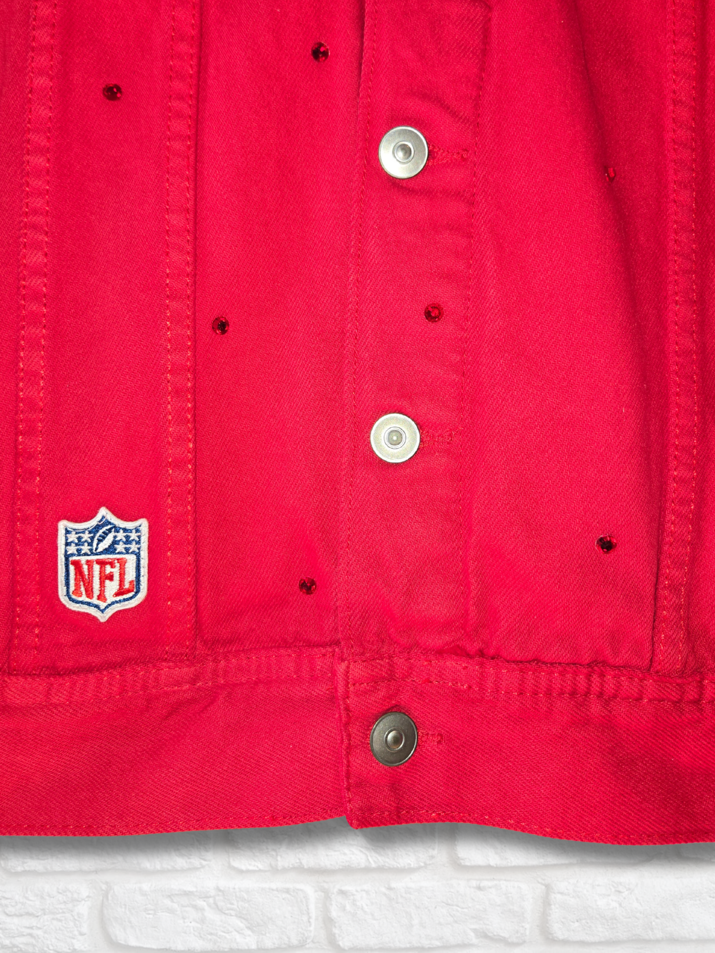 New England Patriots Oversized Denim Jacket