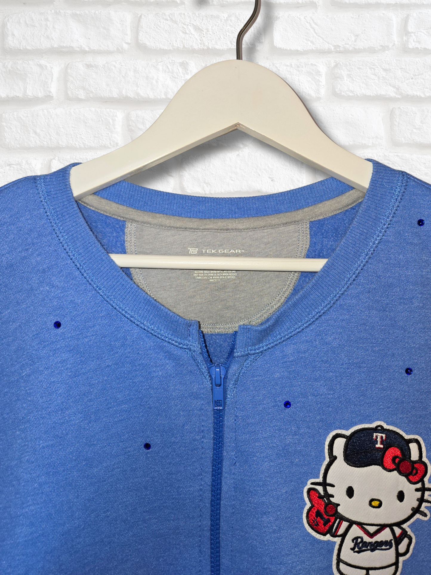 Texas Rangers HK Crop Zip-Up Sweatshirt