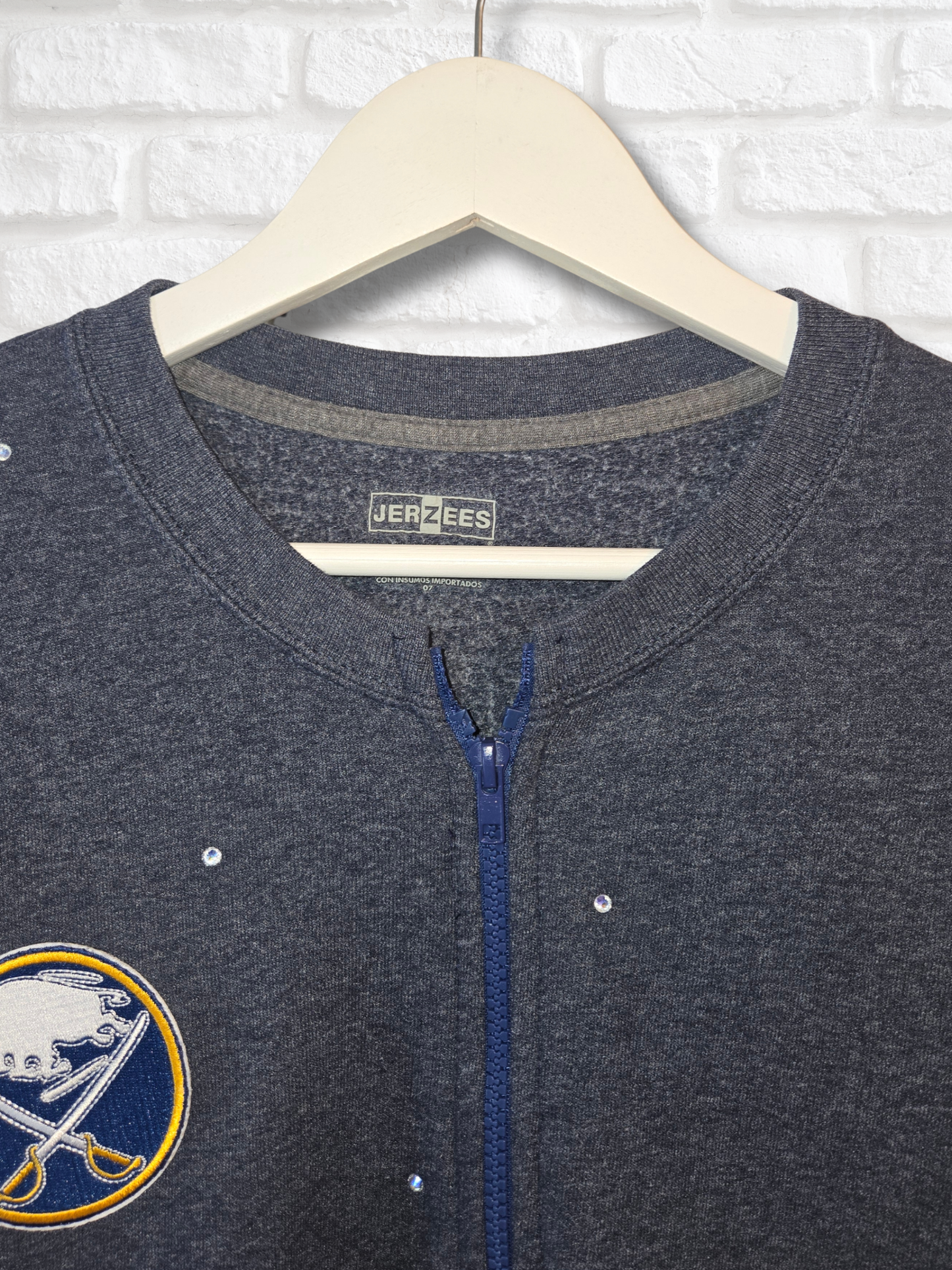 Buffalo Sabers Crop Zip-Up Sweatshirt - Medium/Large