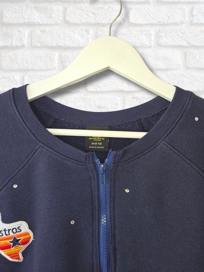 Houston Astros Crop Zip-Up Sweatshirt - Small/Medium