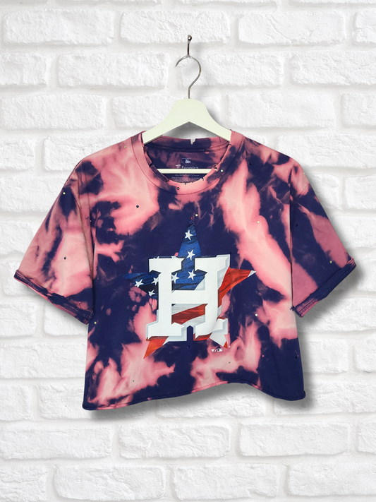 Houston Astros Stars & Stripes Crop Top- Large