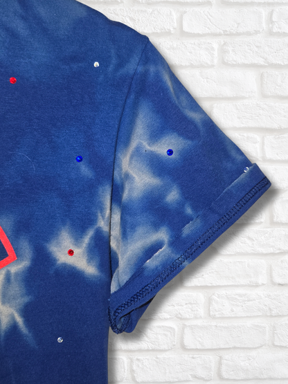 Chicago Cubs Stars & Stripes Crop Top- Small