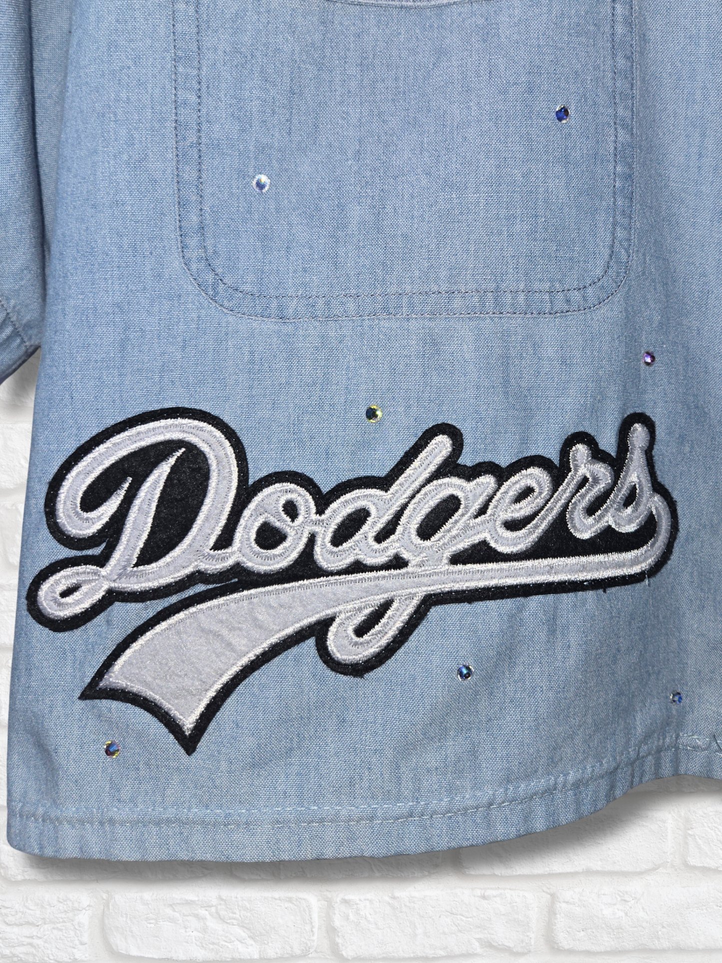 Los Angeles Dodgers Crop Button-up - XL