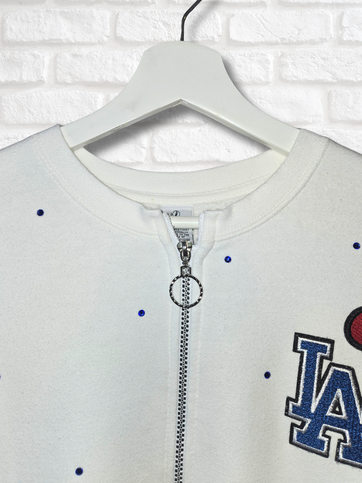 Dodgers HK Crop Zip-Up Sweatshirt