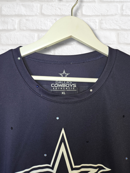 Dallas Cowboys Ruffle Crop Top - XL