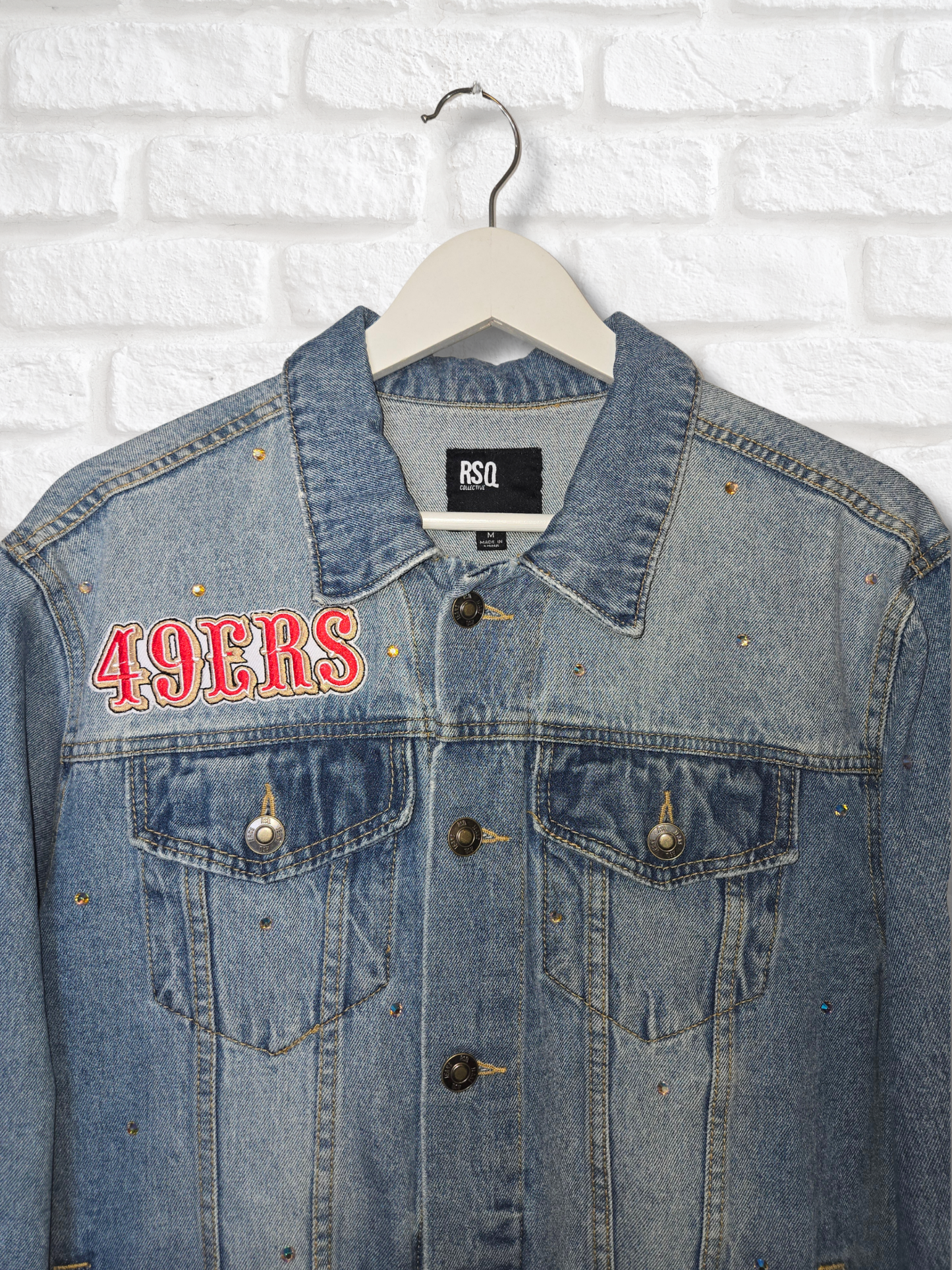 San Francisco 49ers Oversized Denim Jacket- Medium