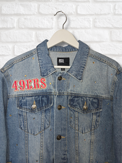 San Francisco 49ers Oversized Denim Jacket- Medium