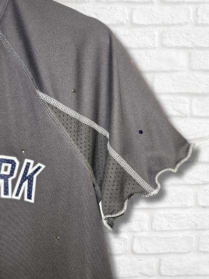 New York Yankees Ruffle Crop Top - Small