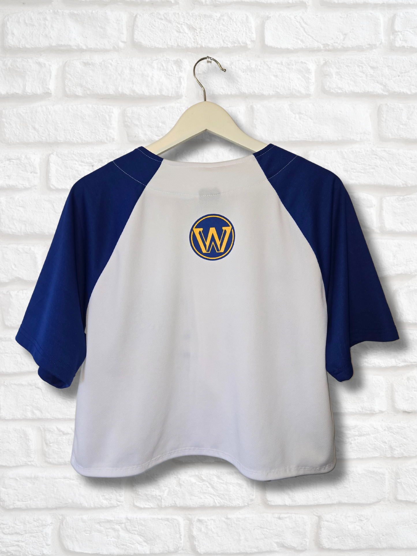 Golden State Warriors Crop Rhinestone Jersey