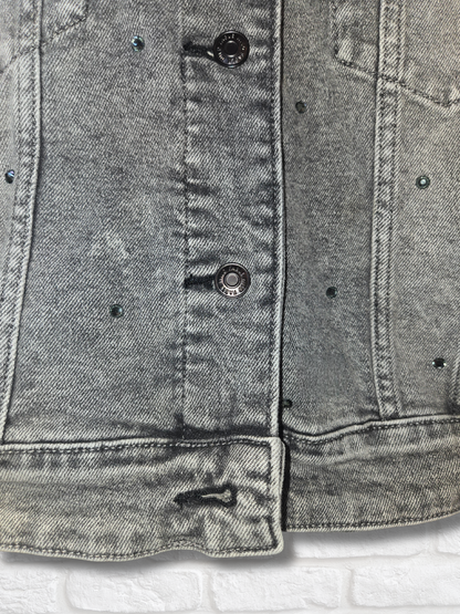 San Francisco Giants Crop Rhinestone Denim Jacket
