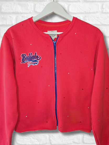Buffalo Bills Crop Zip-Up Sweatshirt