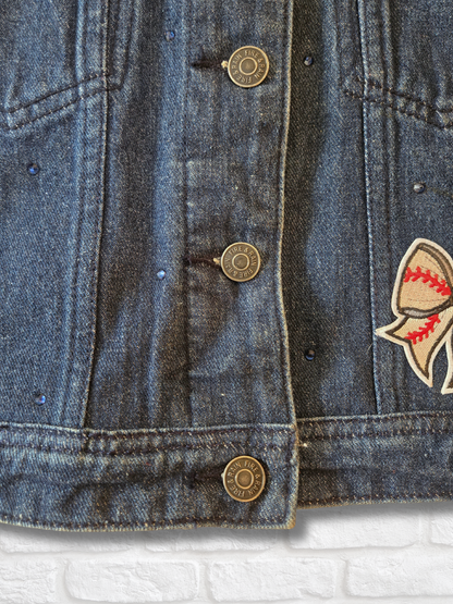 New York Yankees Crop Denim Jacket