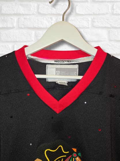 Chicago Blackhawks Crop Rhinestone Jersey
