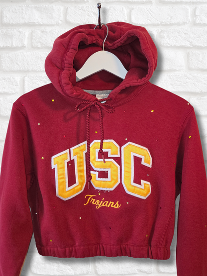 USC Trojans Crop Hoodie