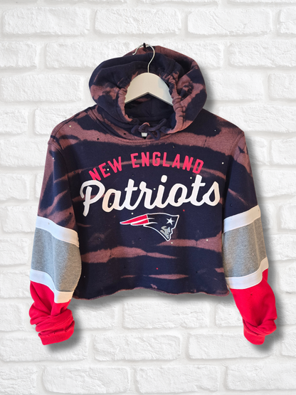 New England Patriots Crop Hoodie