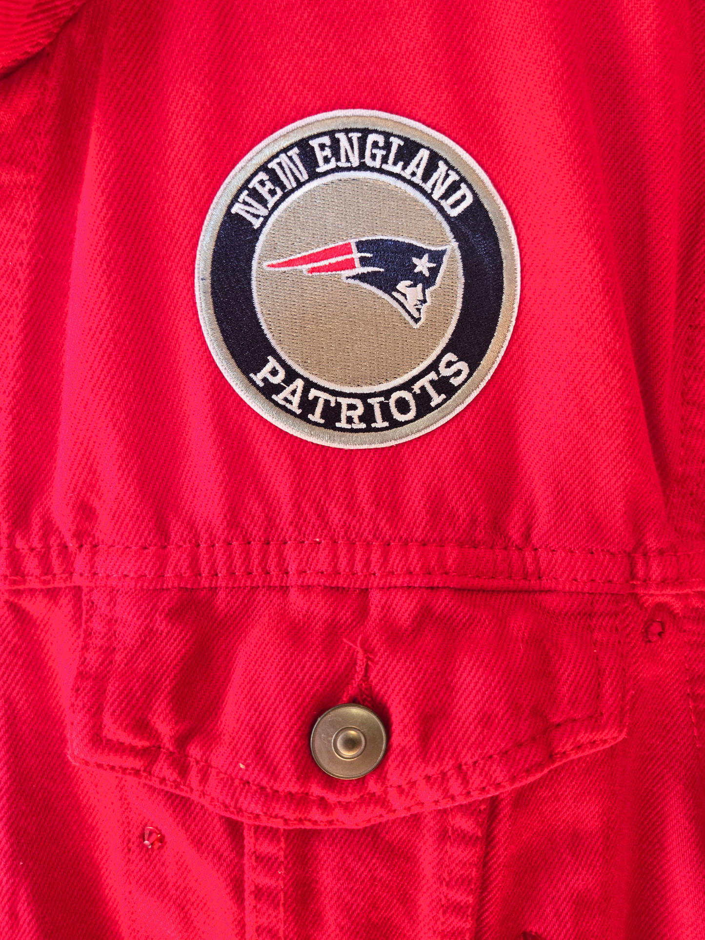 New England Patriots Oversized Denim Jacket