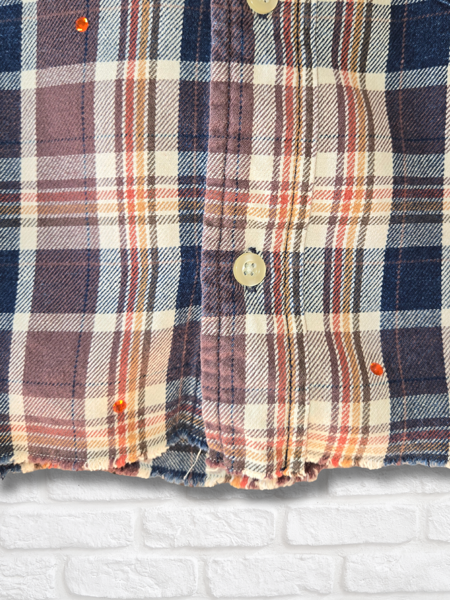 Anaheim Ducks Rhinestone Crop Flannel