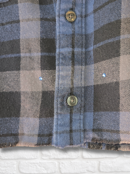OKC Thunder Rhinestone Crop Flannel - Small