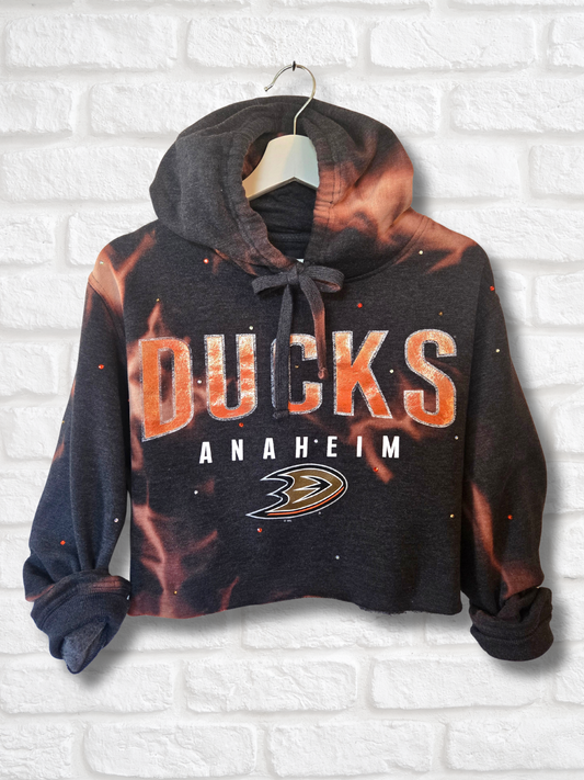 Anaheim Ducks Crop Hoodie- Medium