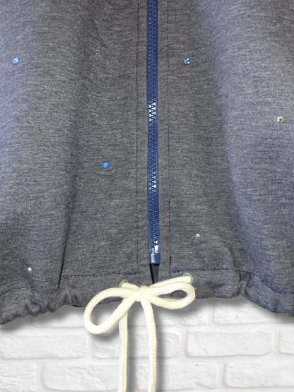 New York Yankees Crop Zip-Up Sweatshirt - Large/XL
