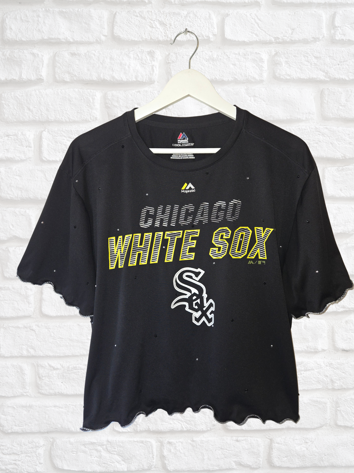 Chicago White Sox Ruffle Crop Top - XL