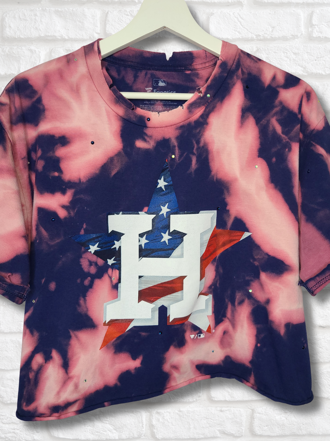 Houston Astros Stars & Stripes Crop Top- Large