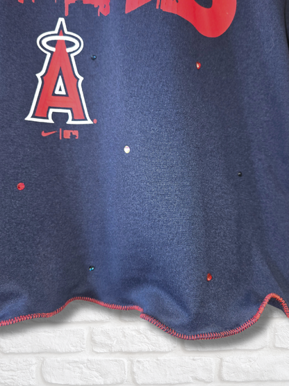 Los Angeles Angels Ruffle Crop Top - Medium
