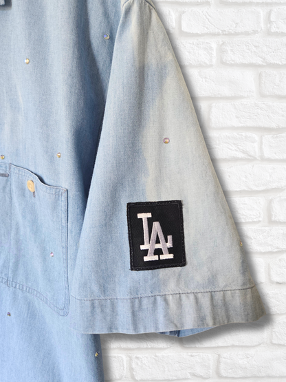 Los Angeles Dodgers Crop Button-up - XL