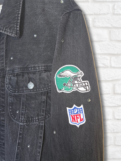 Philadelphia Eagles Oversized Denim Jacket - XL