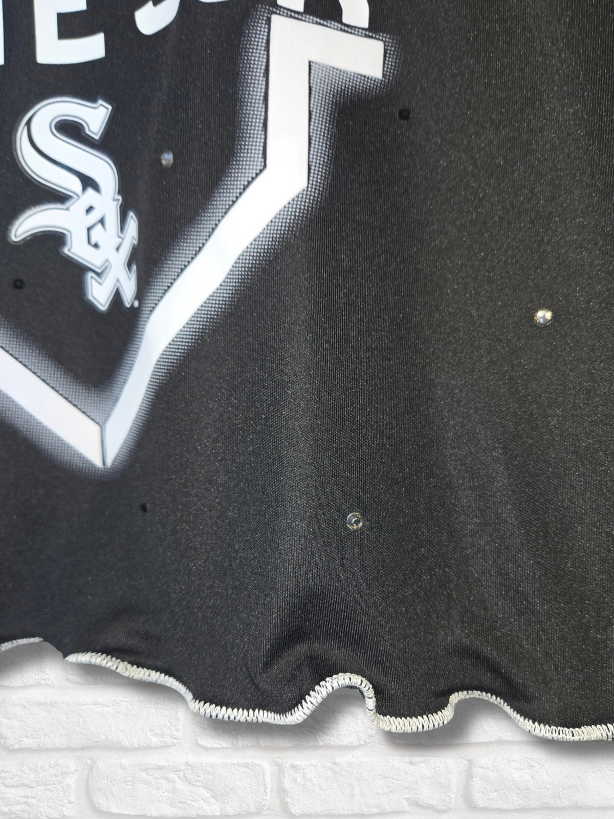Chicago White Sox Ruffle Crop Top - Small