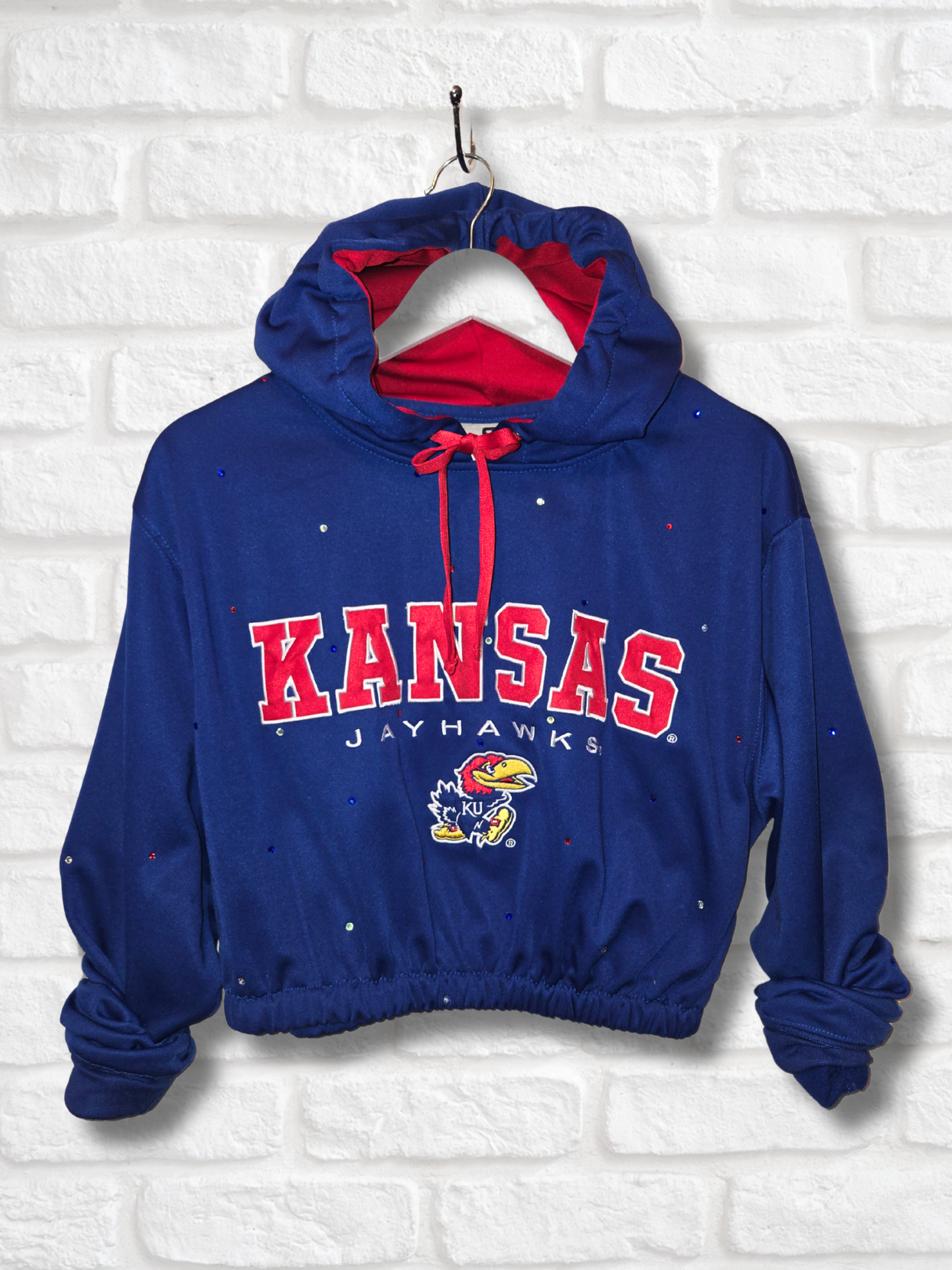 Kansas Jayhawks Crop Hoodie