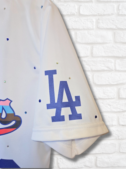 Los Angeles Dodgers Pride Crop Jersey - Medium