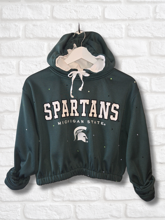 Michigan Spartans Crop Hoodie