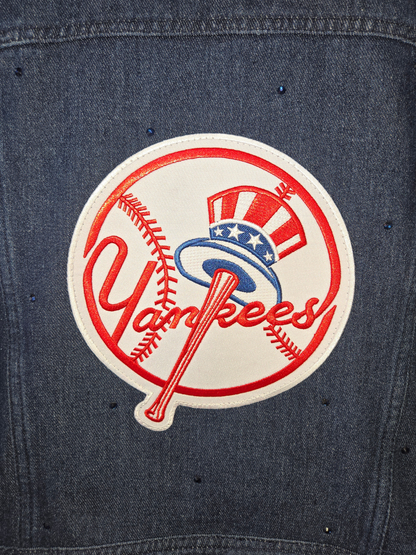 New York Yankees Crop Denim Jacket