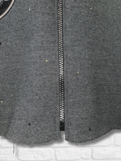 Las Vegas Raiders Crop Zip-Up Sweatshirt