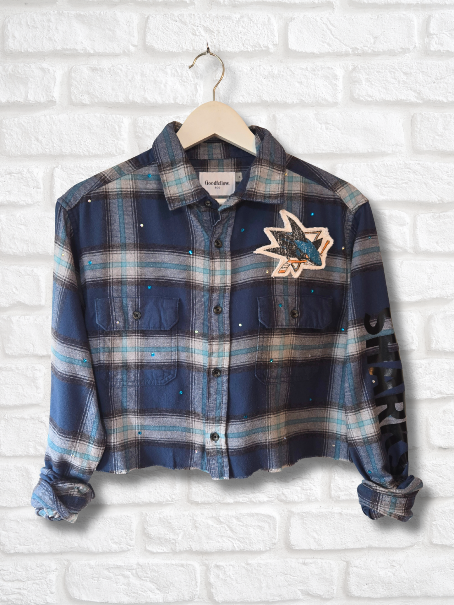 San Jose Sharks Crop Flannel