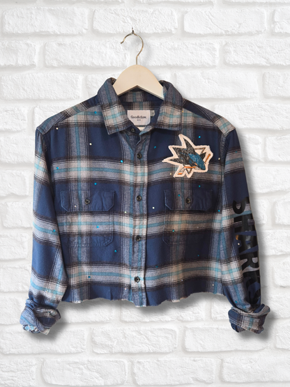 San Jose Sharks Crop Flannel
