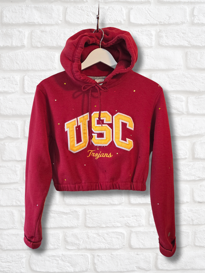 USC Trojans Crop Hoodie