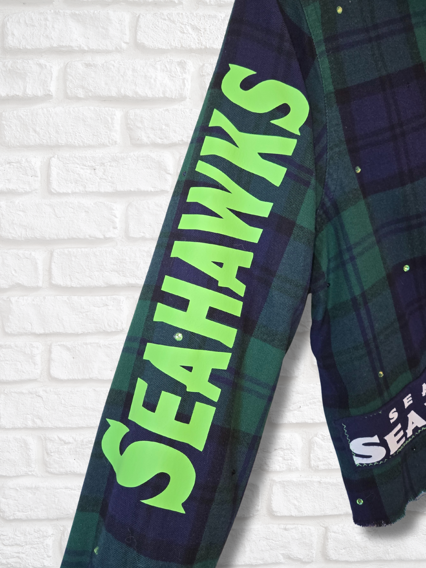 Seattle Seahawks Crop Flannel