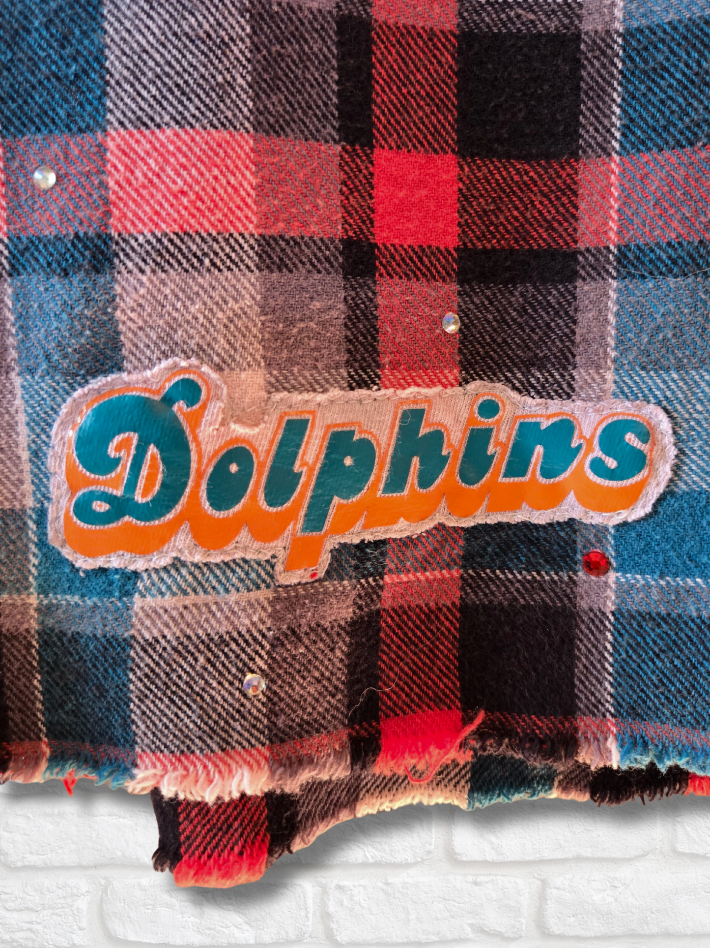 Miami Dolphins Crop Flannel