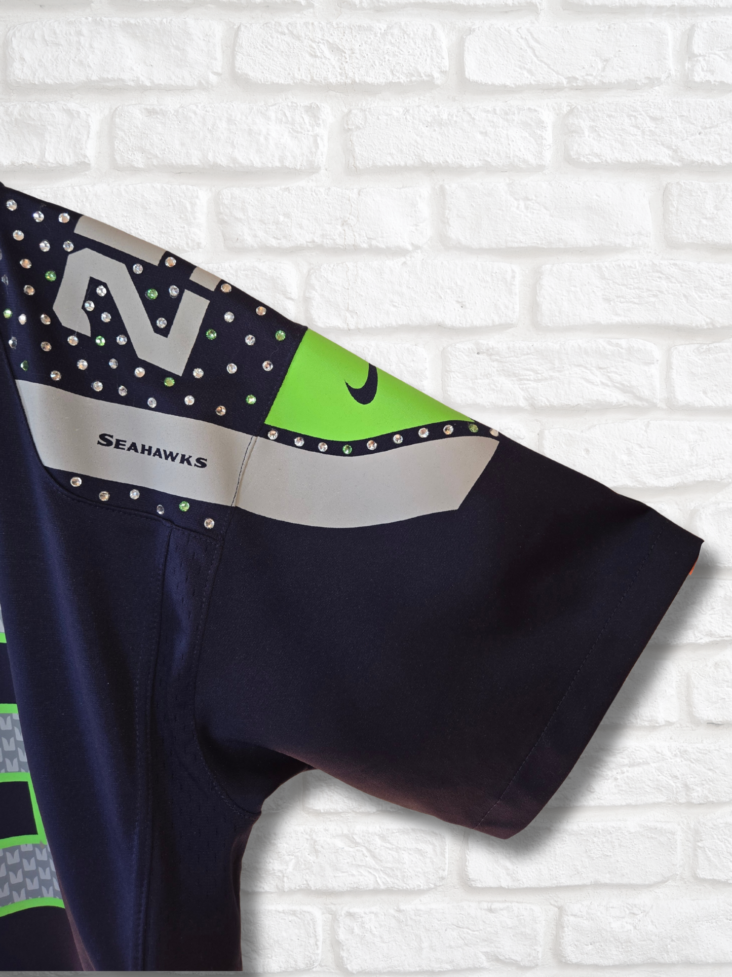 Seattle Seahawks Rhinestone Crop Jersey
